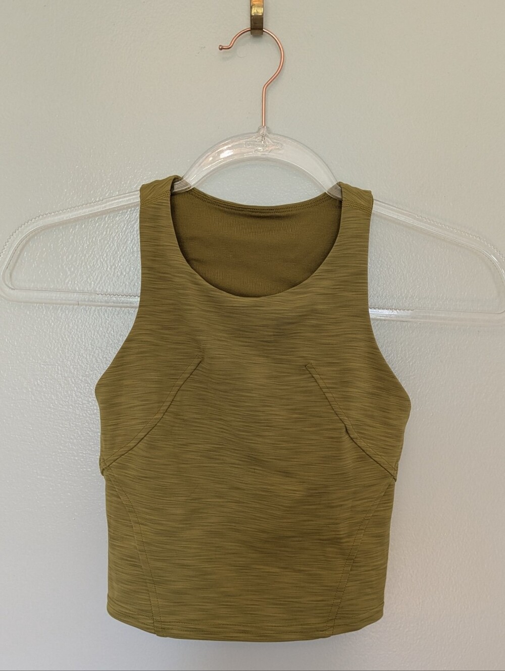Lululemon Invigorate Training Tank Top Heathered Auric Gold Everlux 0